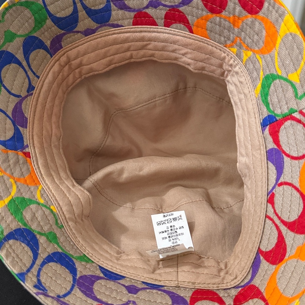 Coach Colorful Logo Print Bucket Hat and Headband Set - Picture 4 of 5
